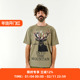 Back Shirts Seam norbit Print Nowartt 牡鹿印花户外主题T恤