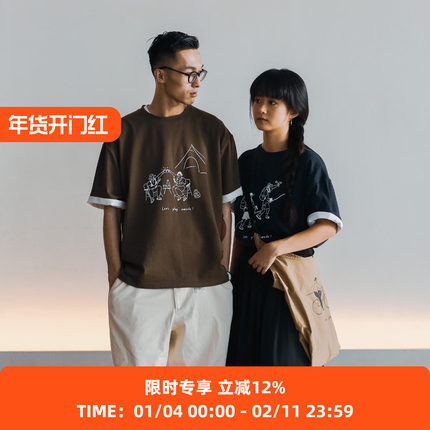 Element Play Outside 插画T恤 限定短袖宽松圆领TEE