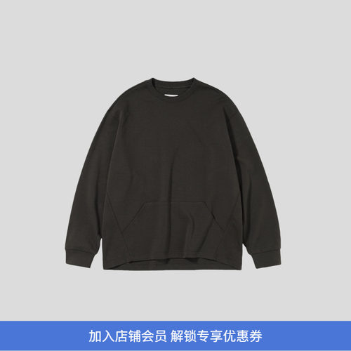 PRIMEE纯色圆领长袖卫衣