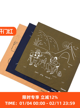 Element Play Outside 插画方巾 限定户外风头巾