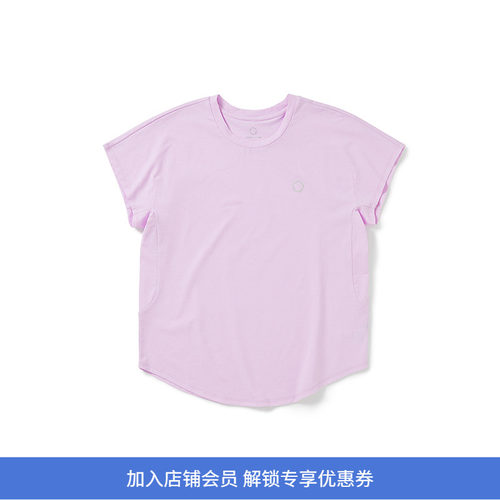 WHEELS and WIND 女式SOLOTEX吸水速干修身机能性圆领短袖T恤