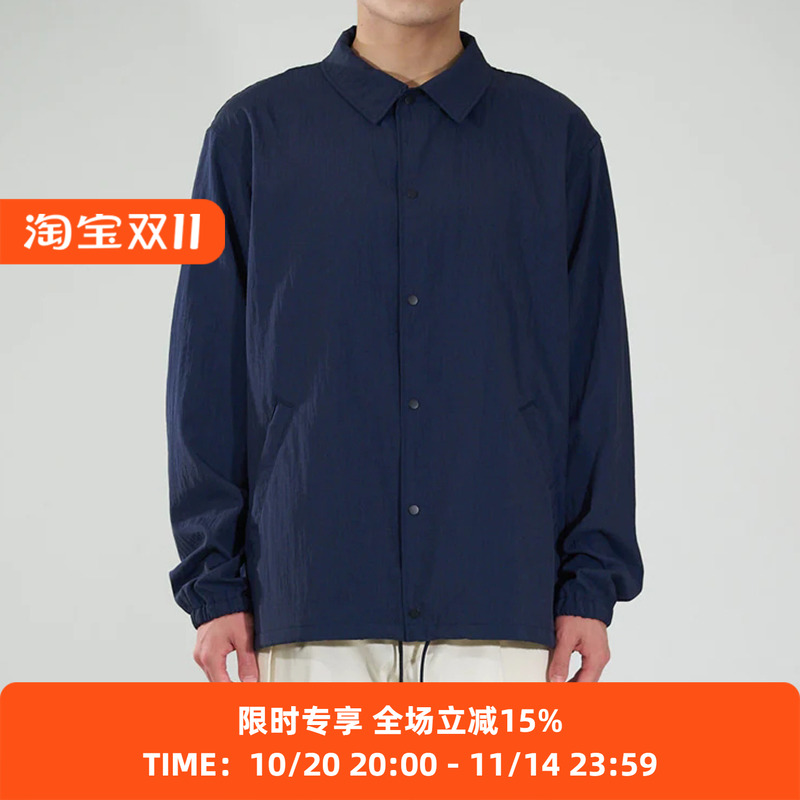 KUON尼龙翻领教练夹克