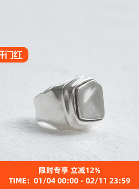 EnSage Modern Sqaure Ring 925银 日本手工 方形戒指 指环