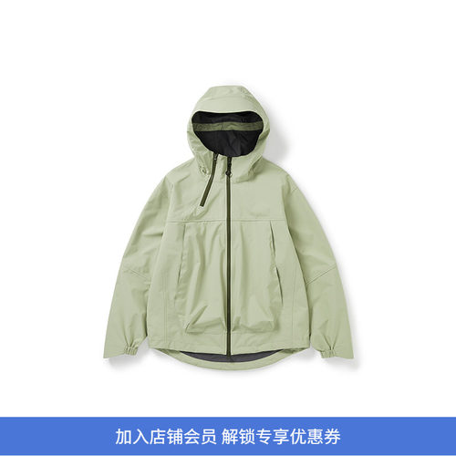 WHEELS and WIND 防泼水防污双拉链宽松廓形冲锋衣 连帽外套