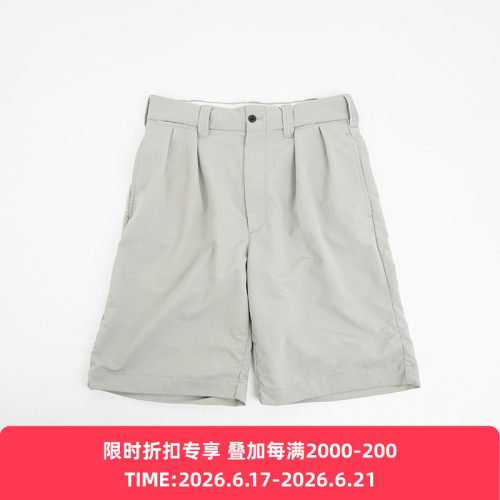 nanamica ALPHADRY Double Pleat Shorts 吸湿透气面料宽松短裤