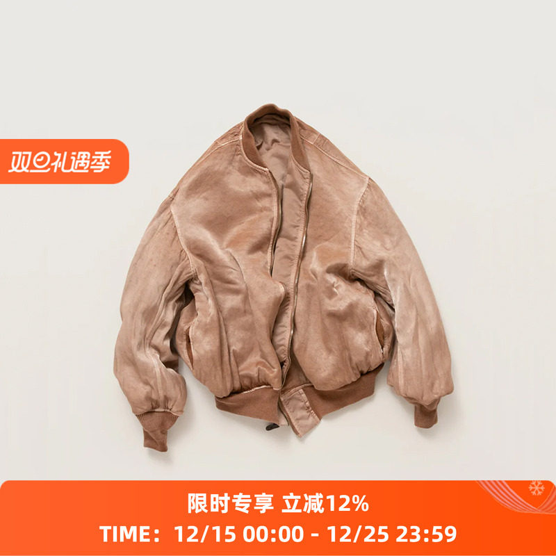 INNAT HAND-DYED BOMBER JACKET 男女款手工染色军事风棉服夹克