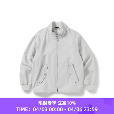 WHEELS and WIND 男女中性款机能性透气防泼水哈灵顿夹克外套