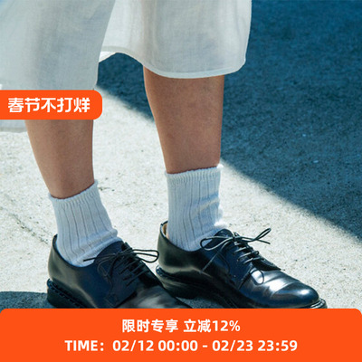 ROTOTO LINEN COTTON RIBBED 日本奈良制亚麻棉混纺男女低帮袜