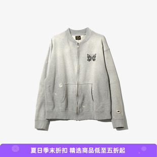 Needles Deconstructed Sweat 酵素水洗破坏加工蝴蝶拉链卫衣