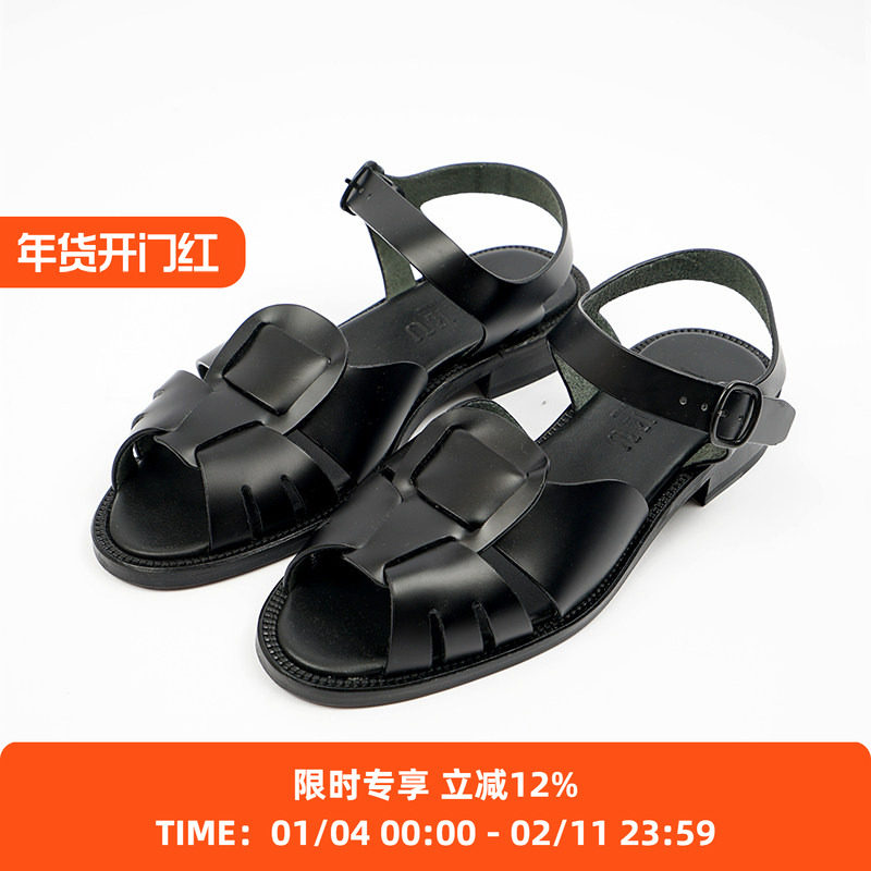 HEREU Ancora 女士平底鱼嘴渔夫凉鞋,女鞋,时装凉鞋,淘宝优惠券,粉丝福利购,淘宝优惠卷