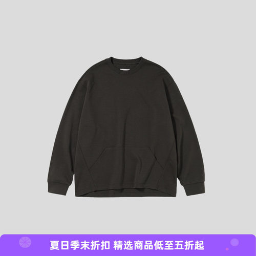 PRIMEE纯色圆领长袖卫衣