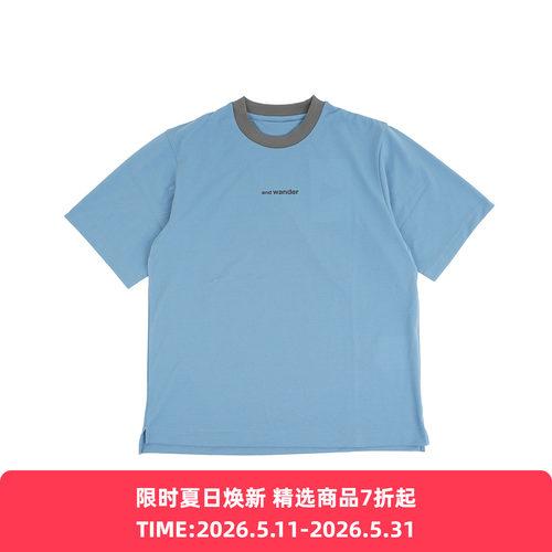 and wander dry mesh T 男女吸湿速干机能性圆领短袖T恤