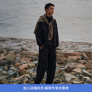 WHEELS and WIND 男女款 机能性反光嵌条运动长裤