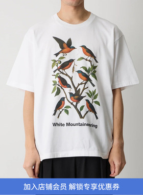 White Mountaineering 白山 HUMMINGBIRD T-SHIRT主题印花短袖T恤