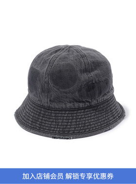 KIJIMA TAKAYUKI SLAB DENIM 6PANEL HAT 复古做旧牛仔渔夫帽