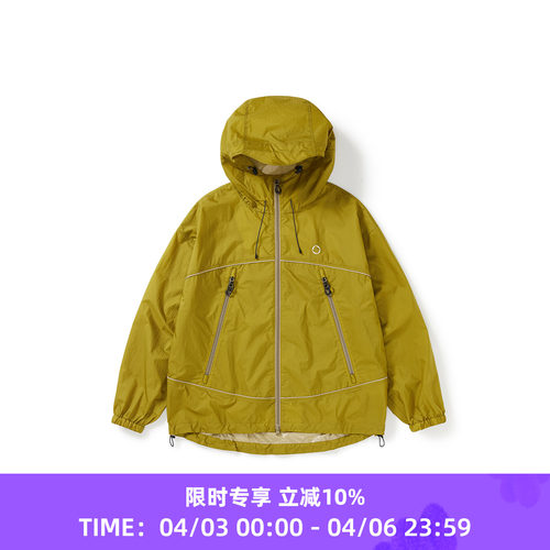 WHEELS and WIND 男女中性款防风防水防撕裂轻量化连帽夹克外套