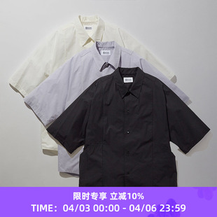 高密度编织奢华精梳棉面料短袖 KUON Kite Shirt 宽松衬衫