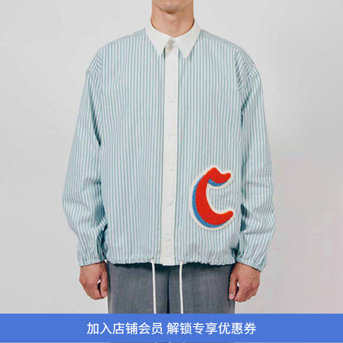 DIGAWEL复古拼色教练衬衫夹克