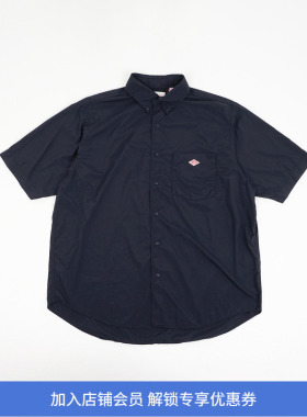 DANTON DOT BUTTON B.D. SHIRT S/S 男装自然褶皱短袖衬衫