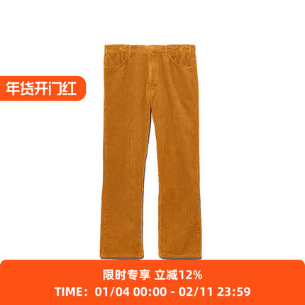 UNUSED NO.31 灯芯绒复古修身直筒裤 休闲长裤 日本制