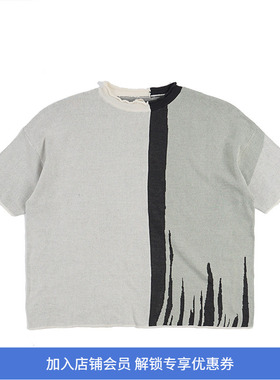 SHINYAKOZUKA ABSTRACT KNIT TEE 抽象拼色全棉短袖针织衫T恤