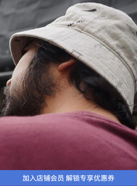 KIJIMA TAKAYUKI LINEN COTTON PRINTED 亚麻棉混纺手绘渔夫帽