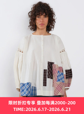 Story mfg MEADOW BLOUSE 女装有机棉拼接裙 上衣