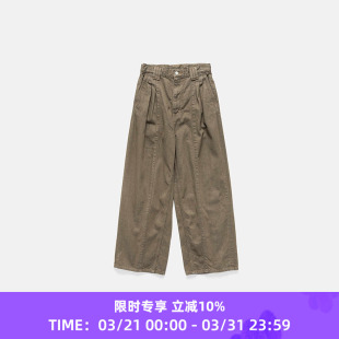 Wide 3pleated leg Trousers YOKE 水洗牛仔阔腿裤 Denim