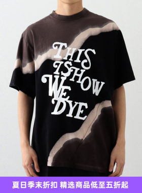 NOMA Hand Dye Twist Tee - Print 职人手工扎染标语圆领短袖T恤