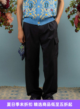 Drole de Monsieur Le Pantalon Cargo Laine 法式复古工装长裤
