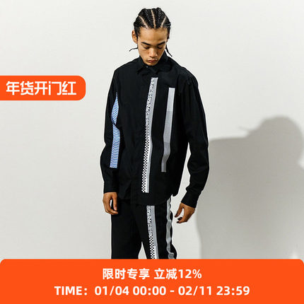 FACETASM Shirt 简约印花拼接款长袖宽松衬衫 日本制