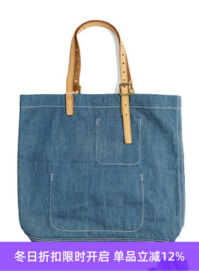 Alternative Country LAZY MARK 美式复古牛仔拼接托特包