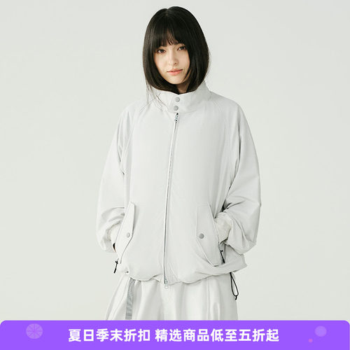 WHEELS and WIND 男女中性款机能性透气防泼水哈灵顿夹克外套