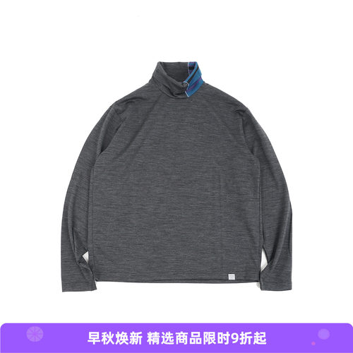 kolor BEACON Knit 高领拼接羊毛毛衣