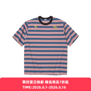 kolor BEACON Tee 条纹拼色圆领短袖T恤
