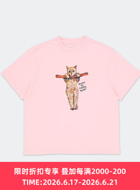 Story mfg GRATEFUL TEE SS 男女中性款英伦风小猫圆领短袖T恤
