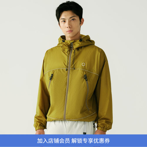 WHEELS and WIND 男女中性款防风防水防撕裂轻量化连帽夹克外套