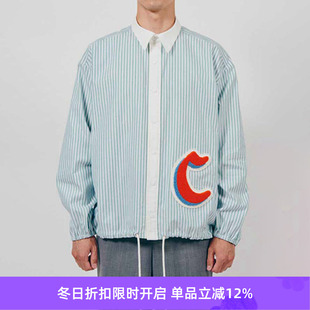 夹克 jacket复古拼色教练衬衫 条纹外套 Shirt DIGAWEL
