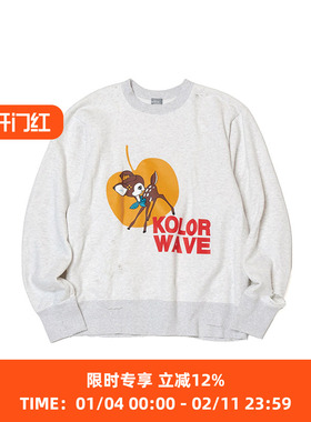 kolor BEACON Sweater 复古破坏印花圆领套头卫衣