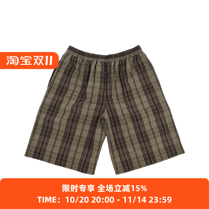 element现货格纹宽松短裤