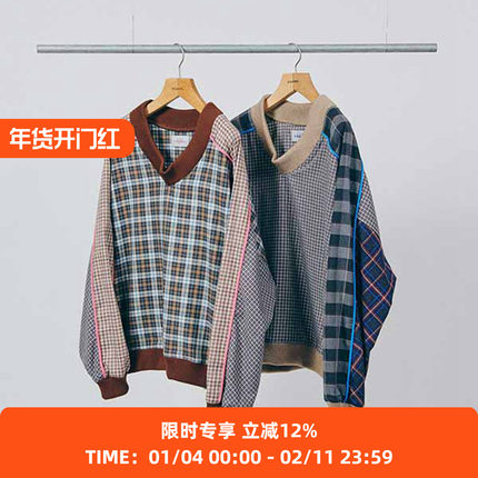 DIGAWEL X URU TOKYO 联名Practice P/O Jacket 四种材质拼接外套