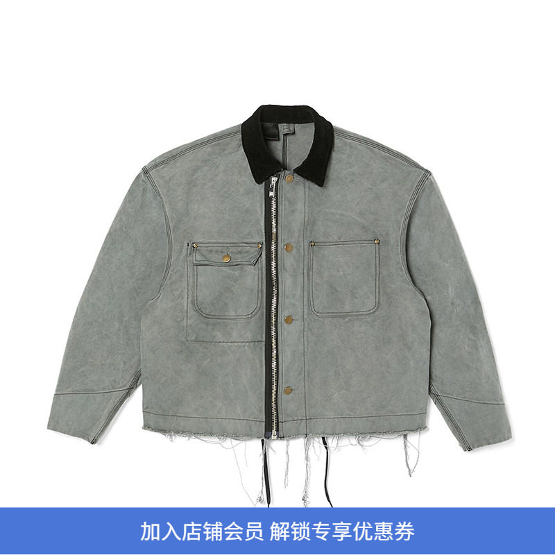 N.HOOLYWOOD WORK JACKET 水洗做旧宽松廓形工装夹克外套