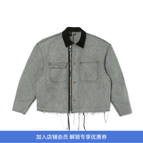 N.HOOLYWOOD WORK JACKET 水洗做旧宽松廓形工装夹克外套