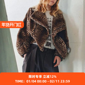 豹纹短夹克 LEOPARD ASYMMETRY URBAN FUR 女装 FAUX SHORT
