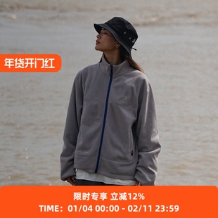 WHEELS and WIND 男女款 撞色摇粒绒开衫夹克外套