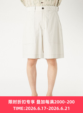 N.HOOLYWOOD PATCH-POCKET HALF PANTS 男装大口袋宽松短裤