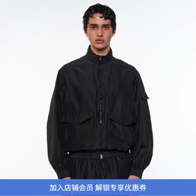 marka FLIGHT JACKET 羊毛丝绸混纺军事风飞行夹克外套