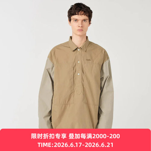 nanamica Pullover Shirt Jacket 宽松套头衬衫夹克 拼接外套