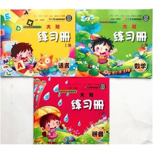 大班上册练习册 上学期语言 数学 教材配套使用 幼儿园启蒙教育读本 拼音练习本 幼小衔接同步天天练习本与新疆版