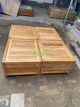 老榆木榻榻米床箱落地式储物床箱全实木双人床箱体床简床头柜